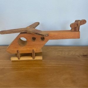 Handmade Wooden Helicopter Toy